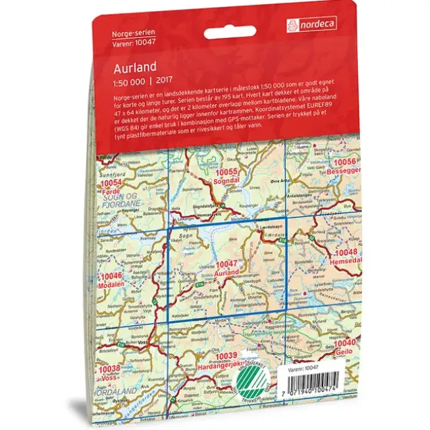 Aurland Nordeca Norge 1:50 000 10047