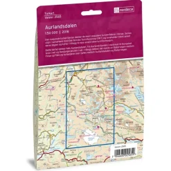 Aurlandsdalen Nordeca Turkart 1:50 000 2565