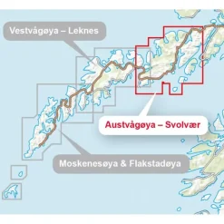 Austvågøya Svolvær Calazo Høyfjellskart 1:30 000 Lofoten