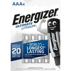 Batterier AAA Energizer Ultimate Lithium AAA 4 pk.
