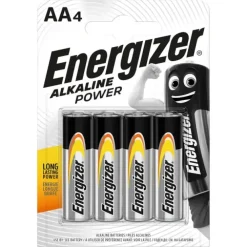 Batterier AA Energizer Alkaline Power AA 4 pk.