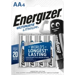 Batterier AA Energizer Ultimate Lithium AA 4 pk.