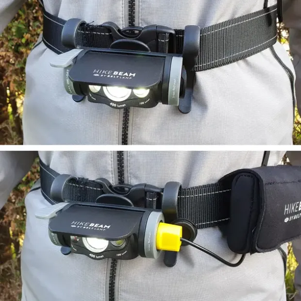 Beltelykt 400 lm Beltlamp Hikebeam 400
