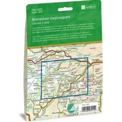 Breheimen Nasjonalpark Nordeca Topo 1:50 000 3011