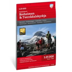 Breheimen Tverrådalskyrkja Calazo Høyfjellskart 1:25 000