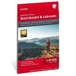 Breivikeidet Laksvatn Calazo Høyfjellskart 1:25 000 Tromsø