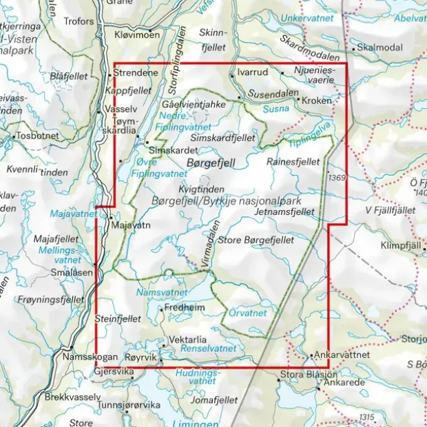 Børgefjell Calazo Turkart 1:50 000