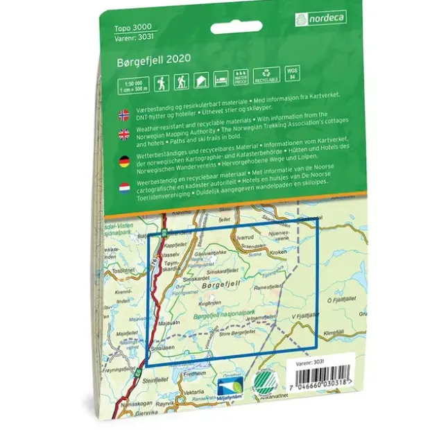 Børgefjell Nordeca Topo 1:50 000 3031