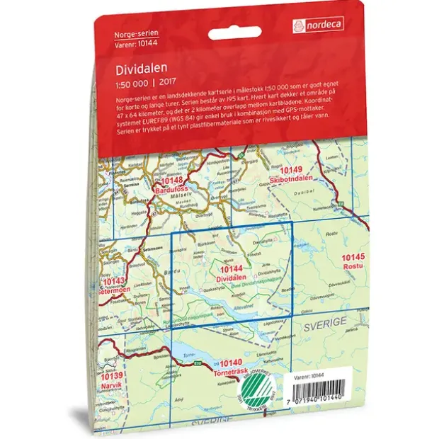 Dividalen Nordeca Norge 1:50 000 10144