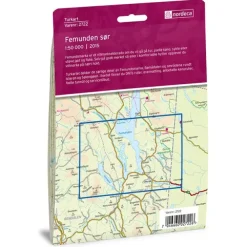 Femunden Sør Nordeca Turkart 1:50 000 2722