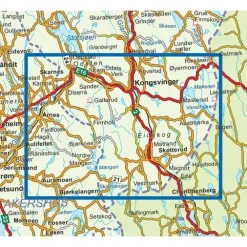 Finnskogen Sør Nordeca Topo 1:50 000 3032