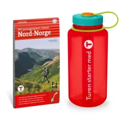 Gavepakke God tur DNT Gavepakke kart Nord-Norge og flaske