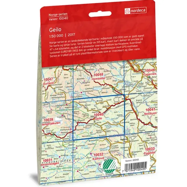 Geilo Nordeca Norge 1:50 000 10040