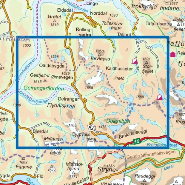 Geirangerfjorden Nordeca Topo 1:25 000 3753