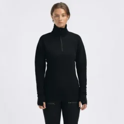 Genser til dameAclima Fleecewool Polo Zip W 123