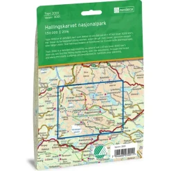 Hallingskarvet nasjonalpark Nordeca Topo 1:50 000 3001