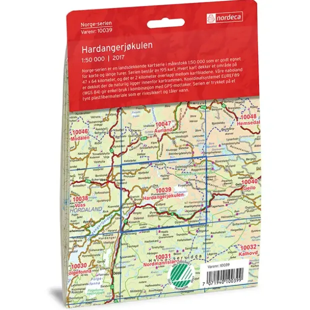 Hardangerjøkulen Nordeca Norge 1:50 000 10039
