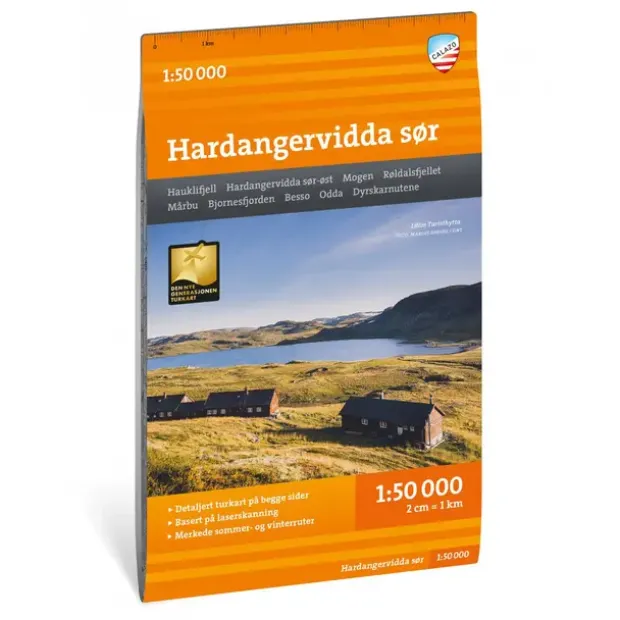 Hardangervidda sør Calazo Turkart 1:50 000