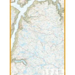 Hardangervidda vest Trolltunga Folgefonn Calazo Turkart 1:50 000