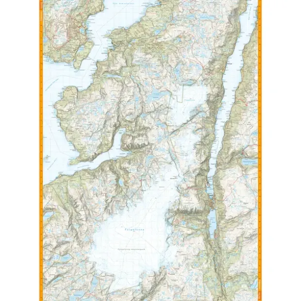 Hardangervidda vest Trolltunga Folgefonn Calazo Turkart 1:50 000