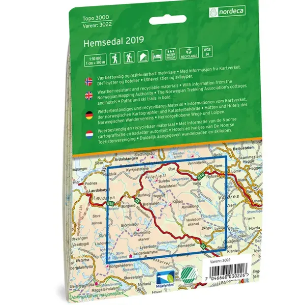 Hemsedal Nordeca Topo 1:50 000 3022