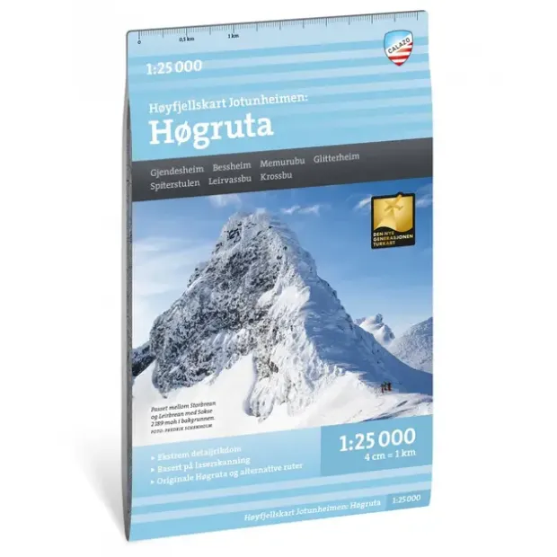 Høgruta Calazo Høyfjellskart 1:25 000 Jotunheime