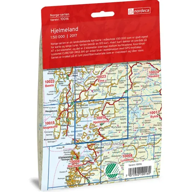 Hjelmeland Nordeca Norge 1:50 000 10016