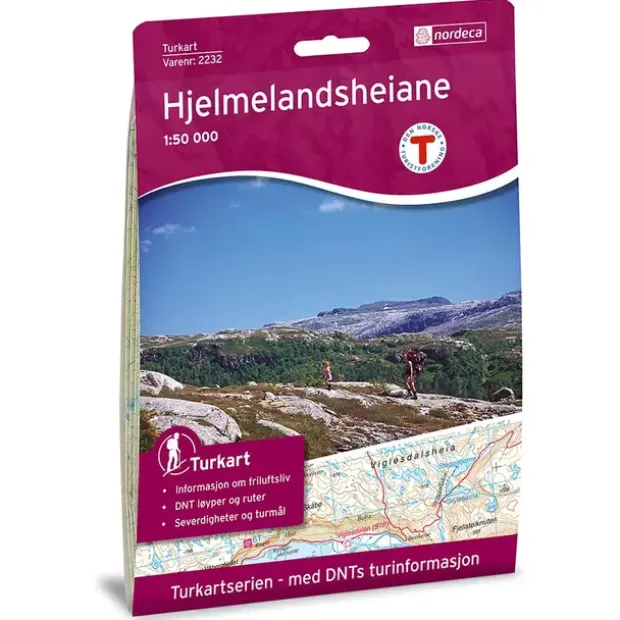 Hjelmelandsheiane Nordeca Turkart 1:50 000 2232