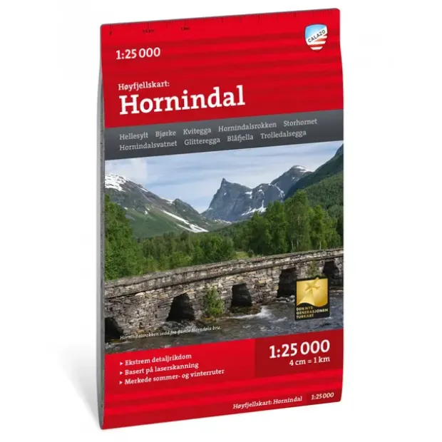 Hornindal Calazo Høyfjellskart 1:25 000