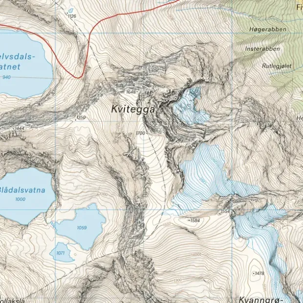 Hornindal Calazo Høyfjellskart 1:25 000