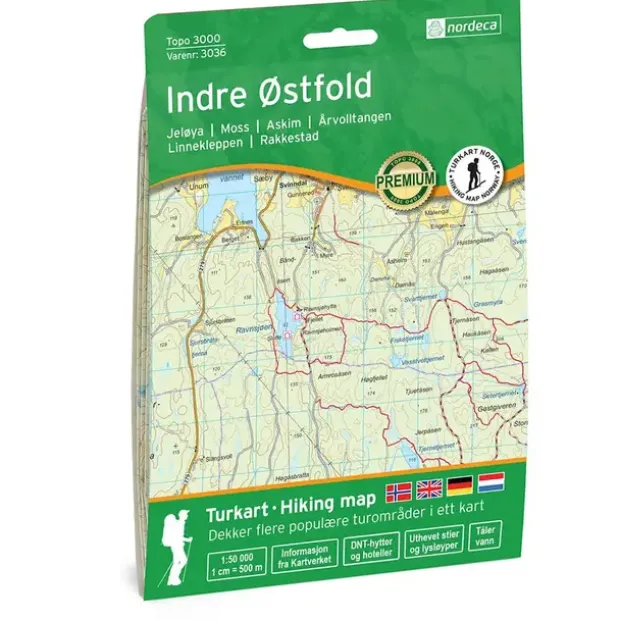 Indre Østfold Nordeca Topo 1:50 000 3036