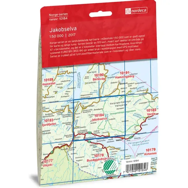 Jakobselva Nordeca Norge 1:50 000 10184