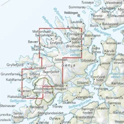 Keipen Tredjefjellet Kvænan Calazo Høyfjellskart 1:25 000 Senja
