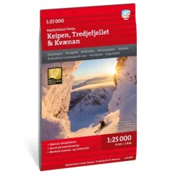 Keipen Tredjefjellet Kvænan Calazo Høyfjellskart 1:25 000 Senja