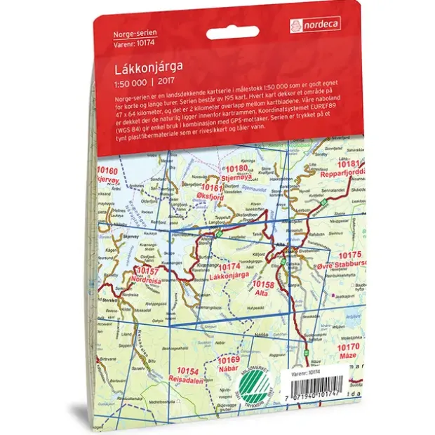 Lakkonjarga Nordeca Norge 1:50 000 10174