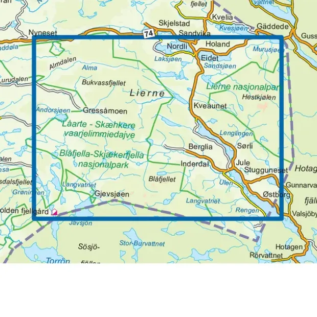 Lierne Nordeca Topo 1:50 000 3050