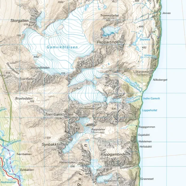 Lyngen Calazo Turkart 1:50 000