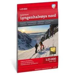 Lyngenhalvøya nord Calazo Høyfjellskart 1:25 000