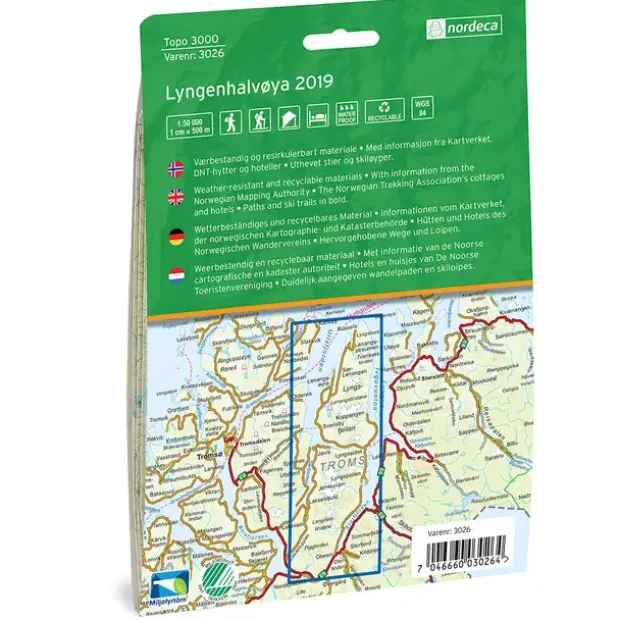 Lyngenhalvøya Nordeca Topo 1:50 000 3026