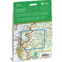 Lysefjorden Nordeca Topo 1:50 000 3003