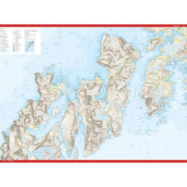 Moskenesøya Flakstadøya Calazo Høyfjellskart 1:30 000 Lofoten