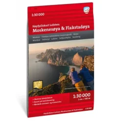 Moskenesøya Flakstadøya Calazo Høyfjellskart 1:30 000 Lofoten