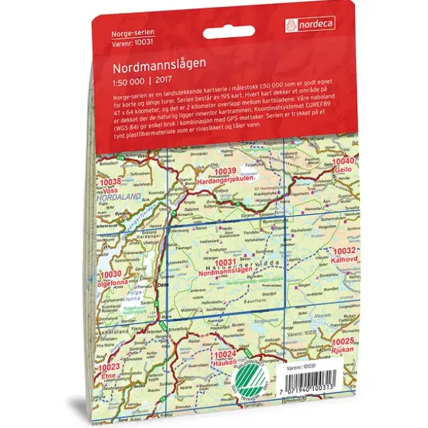 Nordmannslågen Nordeca Norge 1:50 000 10031