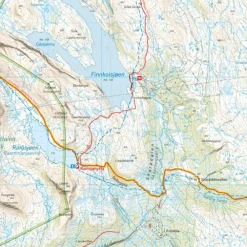 Norge på tvers Calazo Turkart 1:50 000
