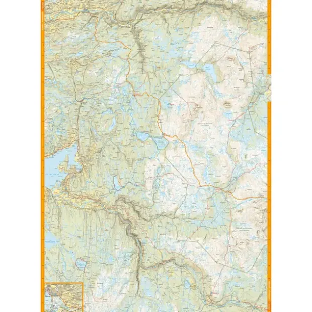 Norge på tvers Calazo Turkart 1:50 000