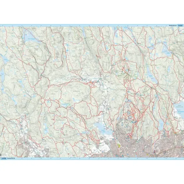 Oslo Nordmarka sør Calazo Løypekart 1:20 000