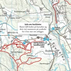 Oslo Nordmarka sør Calazo Løypekart 1:20 000
