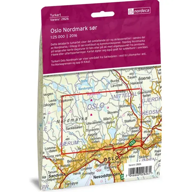 Oslo Nordmark sør Nordeca Turkart 1:25 000 2826