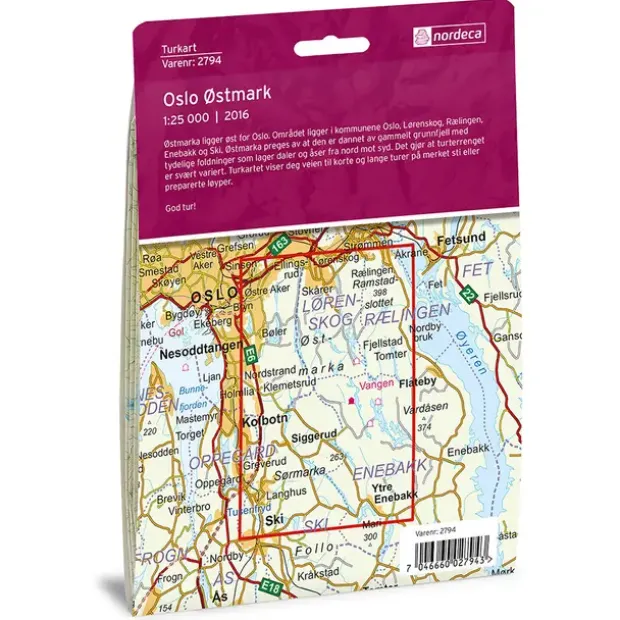 Oslo Østmark Nordeca Turkart 1:25 000 2794