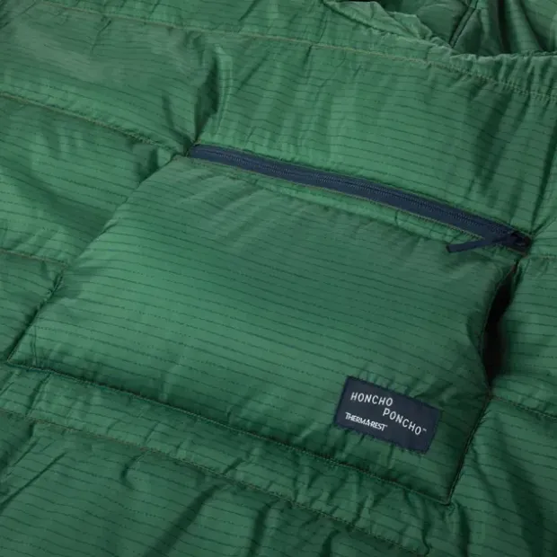 Poncho til barn 5–10 år Thermarest Honcho Poncho Kids GreenPrint